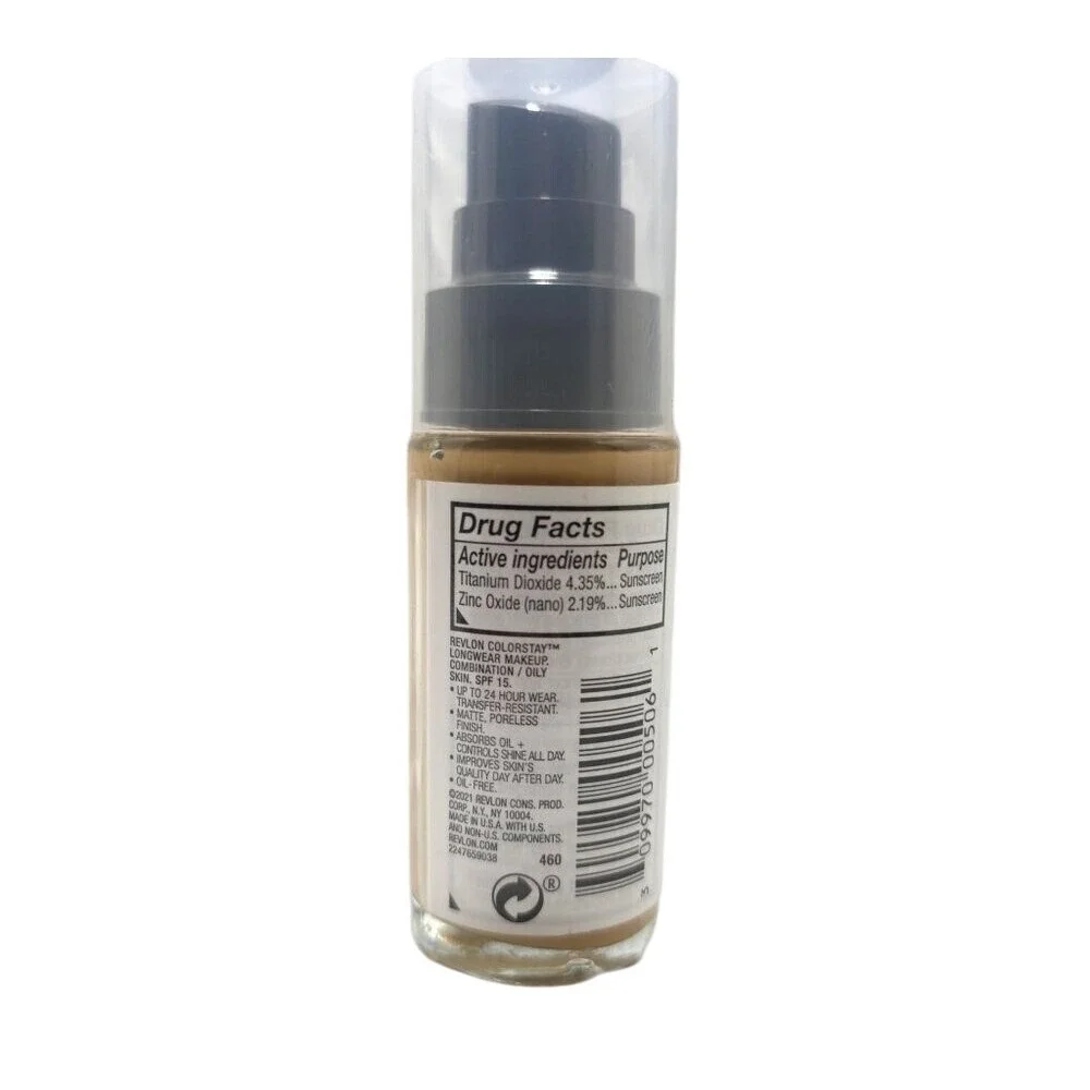 Revlon ColorStay Longwear‎ Makeup 460 Macadamia 1oz SPF15 Combination Oily Skin